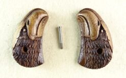 Alternative view of Carved Eagle Head grips for the Magnum revolver in Walnut (also fits other models)