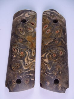 1911 stabilized Buckeye Burl wood grips, smooth