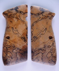 Hi-Power stabilized Spalted Maple wood grips, smooth