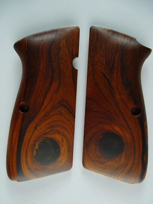 Hi-Power AAA cocobolo wood grips, smooth