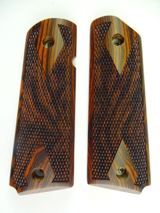 1911 AAA cocobolo wood grips, checkered