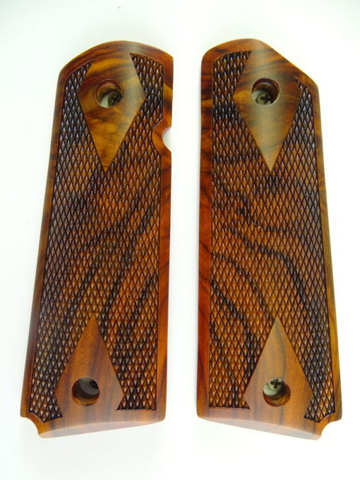 1911 AAA cocobolo wood grips, checkered