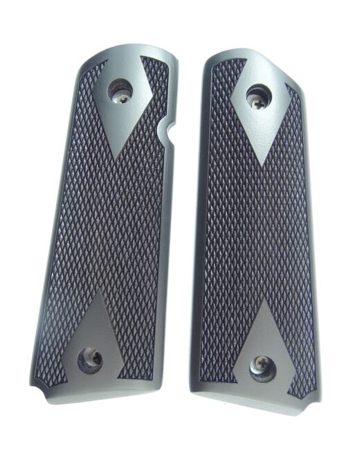 1911 Ebony wood grips, checkered