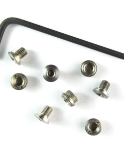 Set of 4 THIN stainless steel 1911 hex head screws and bushings with allen key tool
