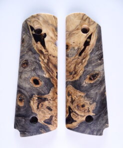 1911 stabilized Buckeye Burl wood grips, smooth