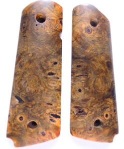 1911 stabilized Buckeye Burl wood grips, smooth