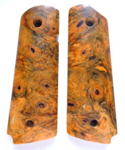 1911 stabilized Buckeye Burl wood grips, smooth