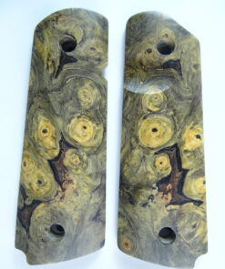 1911 stabilized Buckeye Burl wood grips, smooth
