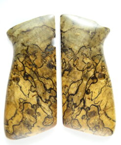 Hi-Power stabilized Spalted Maple wood grips, smooth