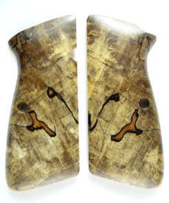 Hi-Power stabilized Spalted Maple wood grips, smooth