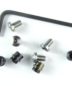 Set of 4 stainless steel 1911 hex head screws and bushings with allen key tool