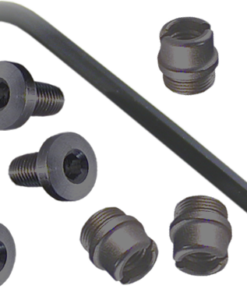 Set of 4 blued steel (black ) 1911 hex head screws and bushings with allen key tool