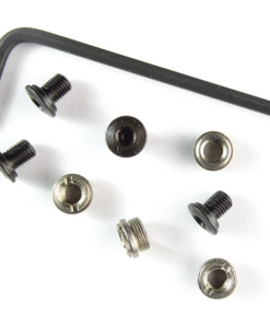 Set of 4 THIN blued steel (black) 1911 hex head screws, bushings with allen key tool