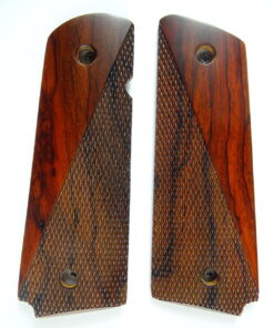 1911 Ultra Thin AAA cocobolo wood grips, 1/2 checkered