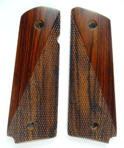 1911 Ultra Thin AAA cocobolo wood grips, 1/2 checkered