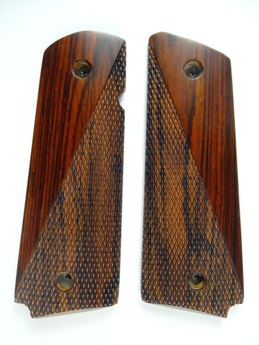 1911 Ultra Thin AAA cocobolo wood grips, 1/2 checkered