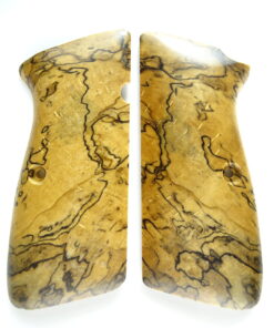 Hi-Power stabilized Spalted Maple wood grips, smooth