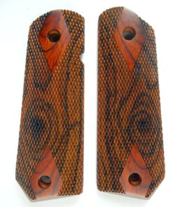 1911 AAA cocobolo wood grips, checkered, Bobtail