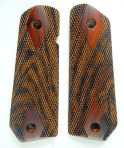 1911 AAA cocobolo wood grips, checkered, Bobtail