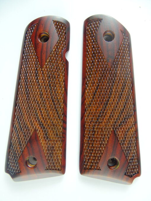 1911 AAA cocobolo wood grips, checkered