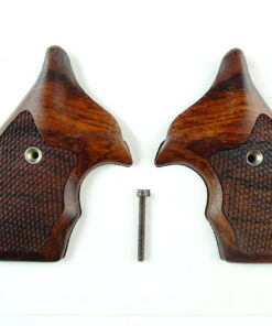 Smith and Wesson J-frame grips in cocobolo, checkered