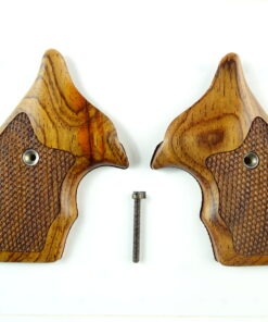 Smith and Wesson J-frame grips in cocobolo, checkered