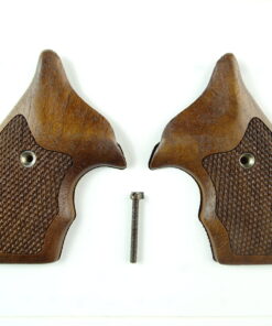Smith and Wesson J-frame grips in American Walnut, checkered