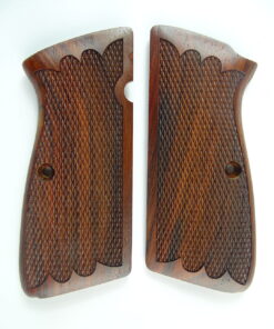 Hi-Power AAA cocobolo wood grips, checkered