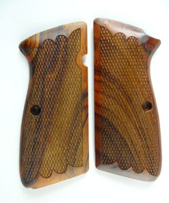 Hi-Power AAA cocobolo wood grips, checkered