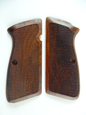 Hi-Power AAA cocobolo wood grips, checkered