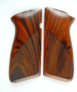 Hi-Power AAA cocobolo wood grips, 1/2 checkered