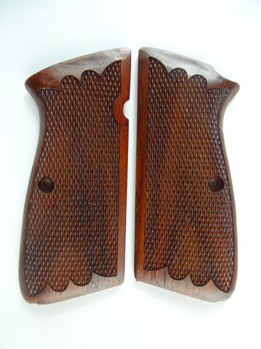 Hi-Power AAA cocobolo wood grips, checkered