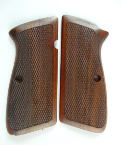 Hi-Power AAA cocobolo wood grips, checkered