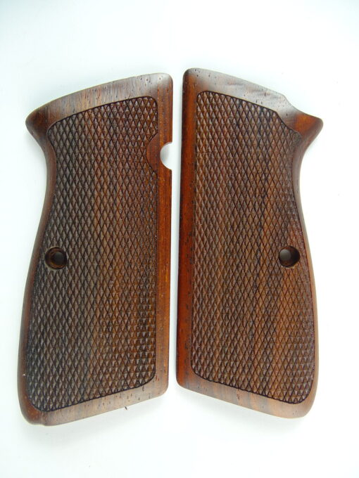 Hi-Power AAA cocobolo wood grips, checkered