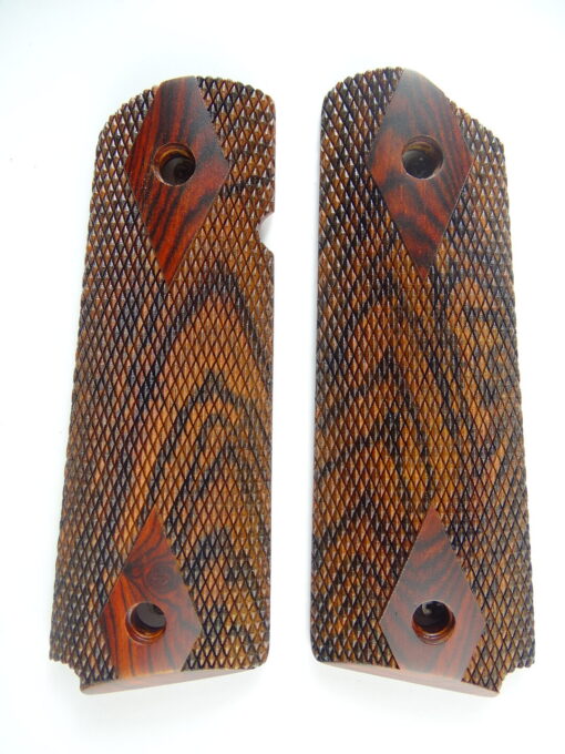 1911 AAA cocobolo wood grips, checkered