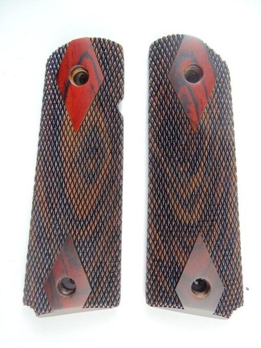 1911 AAA cocobolo wood grips, checkered