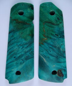 1911 stabilized Buckeye Burl wood grips, smooth