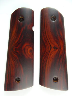 1911 AAA cocobolo wood grips, smooth, Magwell bottom