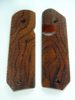 1911 AAA cocobolo wood grips, checkered, Bobtail