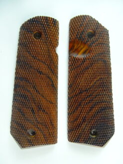 1911 AAA cocobolo wood grips, checkered, Bobtail