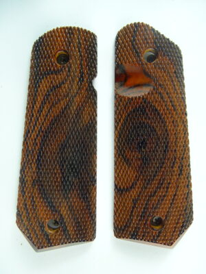 1911 AAA cocobolo wood grips, checkered, Bobtail