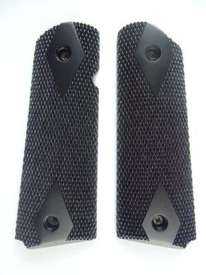 1911 Ebony wood grips, checkered