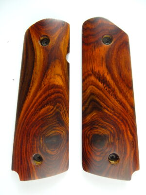 1911 AAA cocobolo wood grips, smooth, Magwell bottom