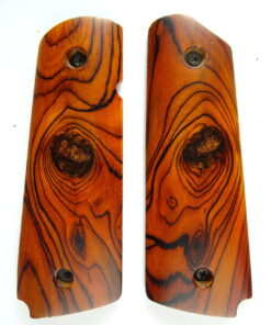 1911 AAA cocobolo wood grips, smooth, Magwell bottom
