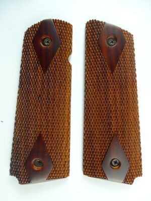 1911 Ultra Thin AAA cocobolo wood grips, checkered
