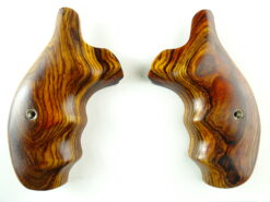 Smith and Wesson K & L-frame combat grips in Cocobolo with smooth finish, round butt.