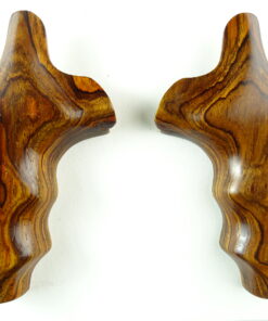 Smith and Wesson K & L-frame combat grips in Cocobolo with smooth finish, round butt.