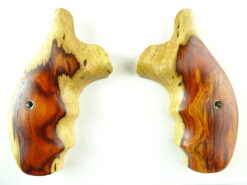 Smith and Wesson K & L-frame combat grips in Rosewood Picazo with smooth finish, round butt.