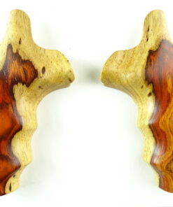 Smith and Wesson K & L-frame combat grips in Rosewood Picazo with smooth finish, round butt.