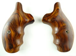 Smith and Wesson K & L-frame combat grips in Cocobolo with smooth finish, round butt.